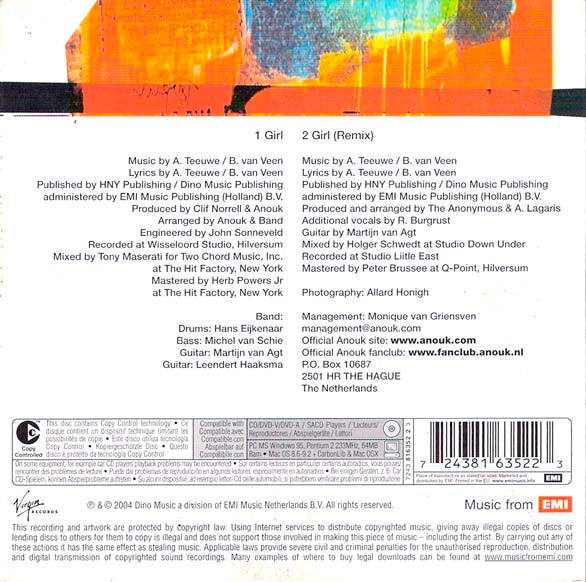 Anouk : Girl (CD, Single, Copy Prot.)