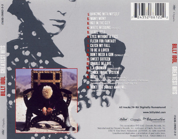 Billy Idol : Greatest Hits (CD, Comp, RM)