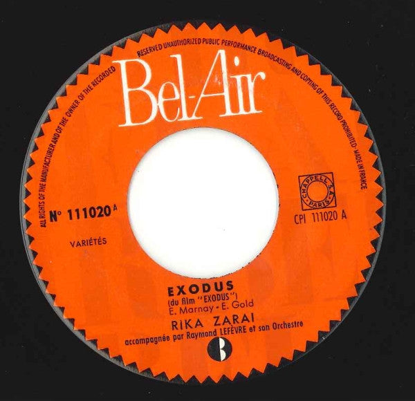Rika Zaraï : Exodus (7", Single)