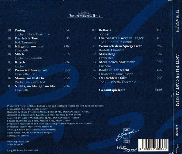 Michael Kunze & Sylvester Levay : Elisabeth (Aktuelles Cast Album) (CD, Album)