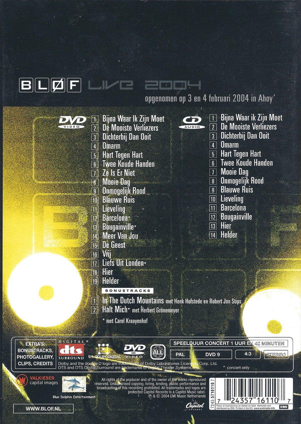 Bløf : Live 2004 (DVD-V, Album, PAL + CD, Album)