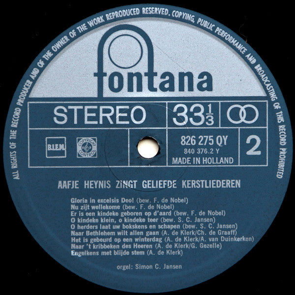 Aafje Heynis, Simon C. Jansen : Zingt Geliefde Kerstliederen (LP, RE)