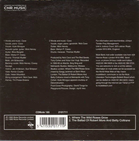 Nick Cave & The Bad Seeds + Kylie Minogue : Where The Wild Roses Grow (CD, Single)