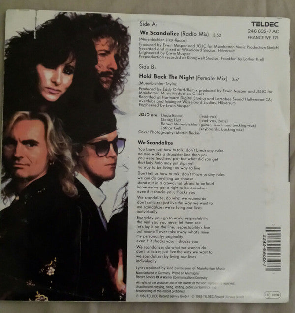 Jojo (5) : We Scandalize (7", Single)