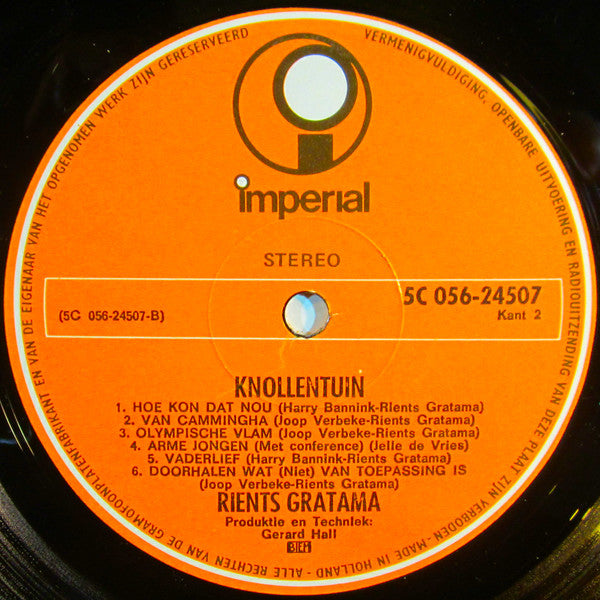 Rients Gratama : Knollentuin (LP, Album)