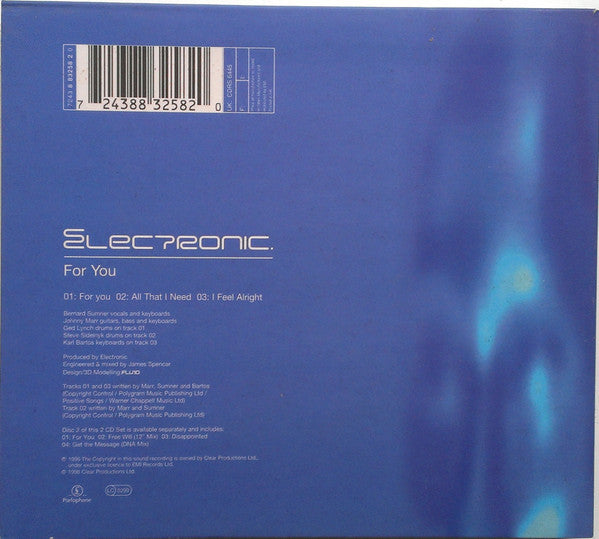 Electronic : For You (CD, Single, CD1)