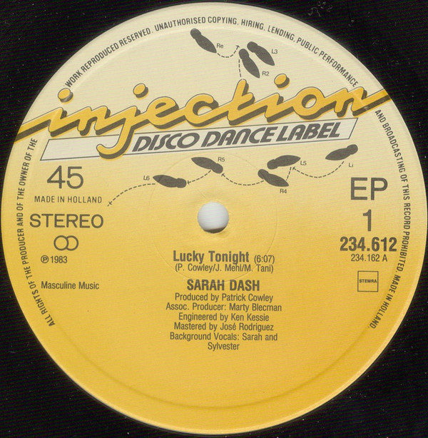 Sarah Dash : Lucky Tonight (12", EP, Maxi)