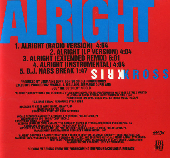 Kris Kross : Alright (CD, Maxi)