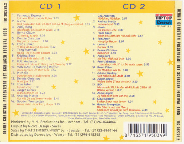 Various : Dennie Christian Presenteert Het Schlager Festival 1995 (2xCD, Comp)