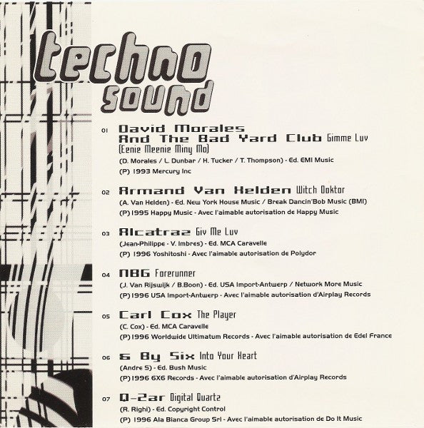 Various : Techno Sound N°1 (CD, Mixed)
