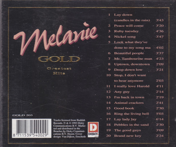 Melanie (2) : Gold - Greatest Hits (CD, Comp)