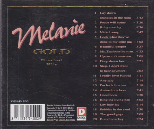 Melanie (2) : Gold - Greatest Hits (CD, Comp)