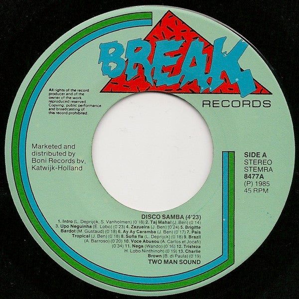 Two Man Sound : Disco Samba (7", Single)