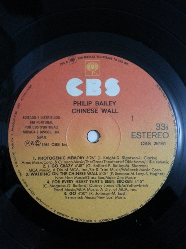 Philip Bailey : Chinese Wall (LP, Album)