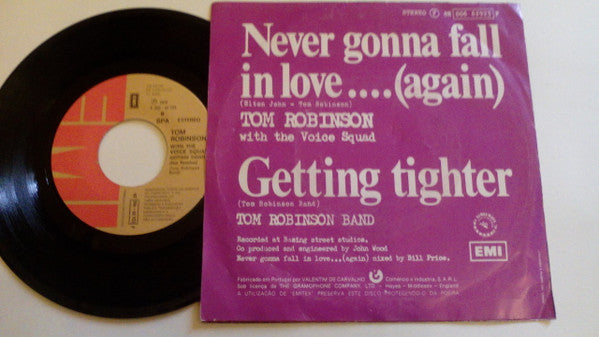 Tom Robinson With The Voice Squad (2) : Never Gonna Fall In Love..(Again) (7", Single)