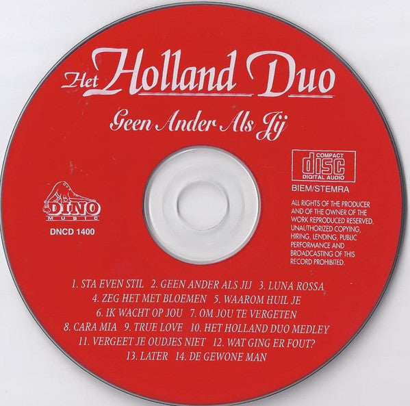 Het Holland Duo : Geen Ander Als Jij (CD, Album)