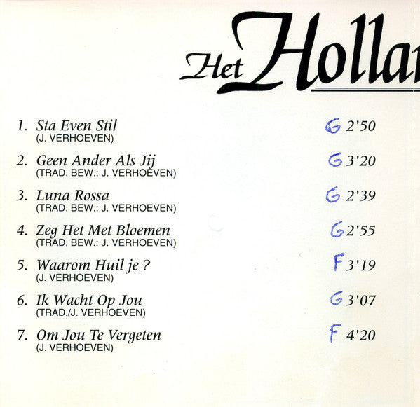 Het Holland Duo : Geen Ander Als Jij (CD, Album)