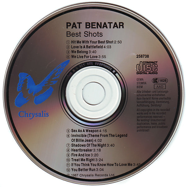 Pat Benatar : Best Shots (CD, Comp)