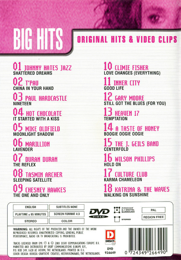Various : Big Hits (DVD-V, Comp, Multichannel, PAL)