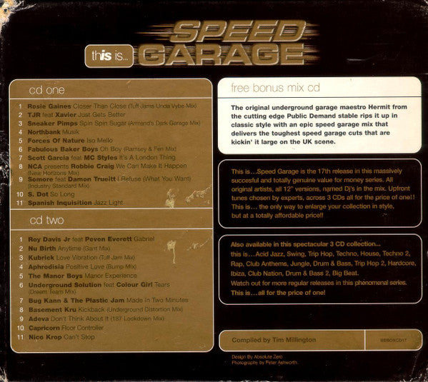 Various : This Is... Speed Garage (2xCD, Comp + CD, Mixed + Box)