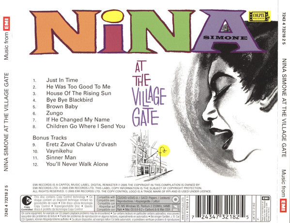 Nina Simone : At The Village Gate (CD, Album, Copy Prot., Enh, RE, RM)