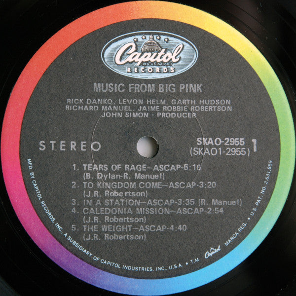 The Band : Music From Big Pink (LP, Album, Los)