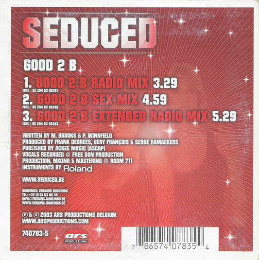 Seduced : Good 2 B (CD, Maxi)