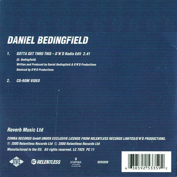 Daniel Bedingfield : Gotta Get Thru (CD, Single, Enh)