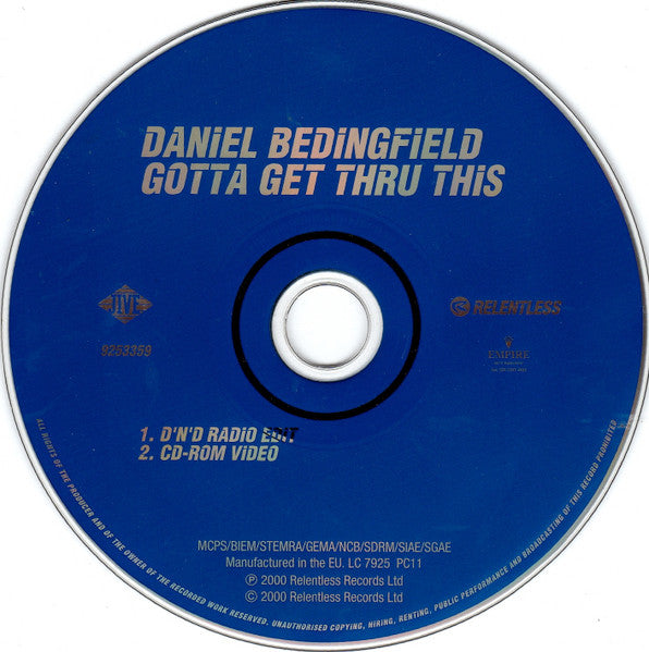 Daniel Bedingfield : Gotta Get Thru (CD, Single, Enh)