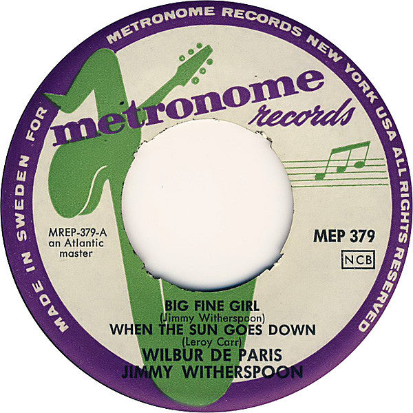 Wilbur De Paris, Jimmy Witherspoon : Wilbur De Paris Plays & Jimmy Witherspoon Sings New Orleans Blues Vol. 1 (7", EP)