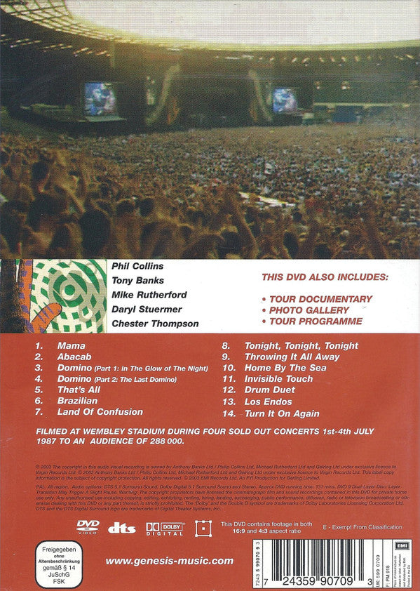 Genesis : Live At Wembley Stadium (DVD-V, Multichannel, PAL, DTS)