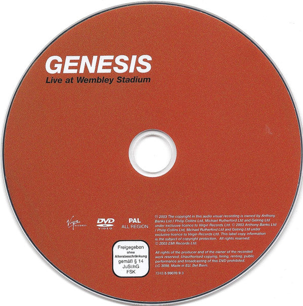 Genesis : Live At Wembley Stadium (DVD-V, Multichannel, PAL, DTS)