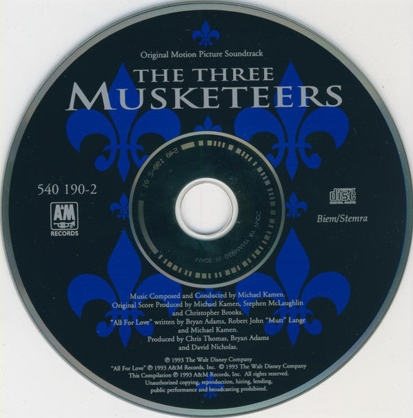 Michael Kamen : The Three Musketeers (Original Motion Picture Soundtrack) (CD)
