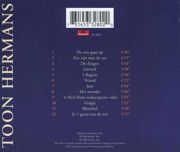 Toon Hermans : Ik Zing Van Het Leven (CD, Album)