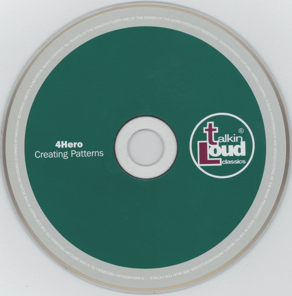 4 Hero : Creating Patterns (CD, Album, RE, RM)