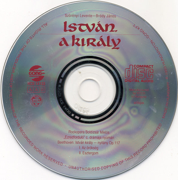 Levente Szörényi - János Bródy : István, A Király (Rockopera) (2xCD, RE, RM)