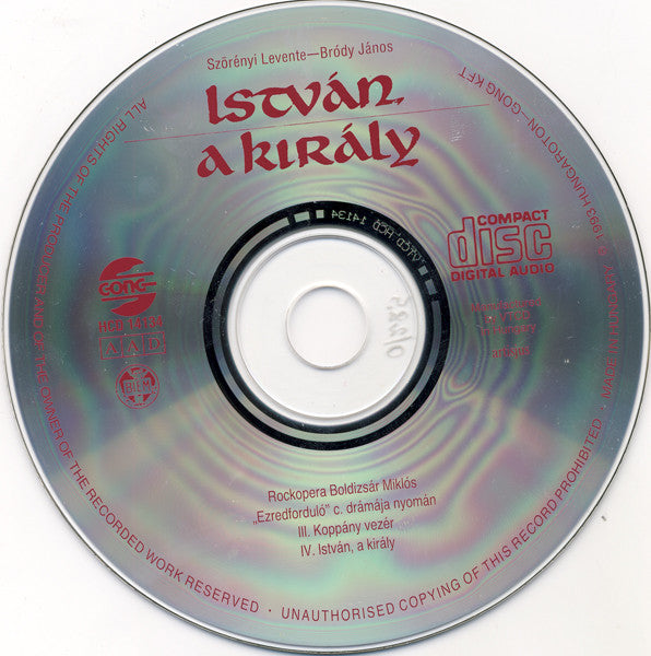 Levente Szörényi - János Bródy : István, A Király (Rockopera) (2xCD, RE, RM)