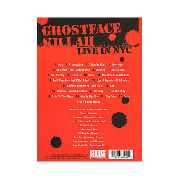 Ghostface Killah : Live In NYC (DVD)
