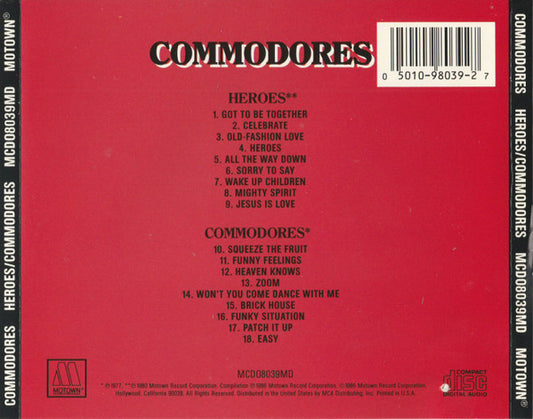 Commodores : Heroes / Commodores (CD, Comp)
