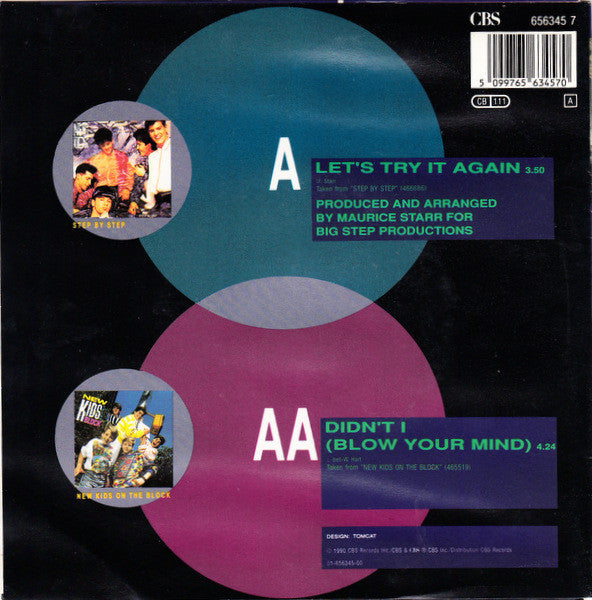 New Kids On The Block : Let's Try It Again / Didn't I (Blow Your Mind) (7", Single)