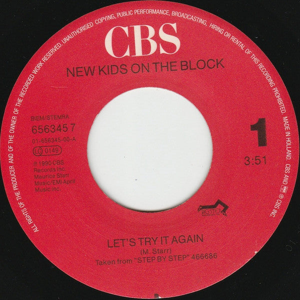 New Kids On The Block : Let's Try It Again / Didn't I (Blow Your Mind) (7", Single)