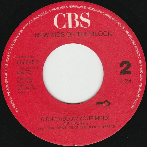 New Kids On The Block : Let's Try It Again / Didn't I (Blow Your Mind) (7", Single)