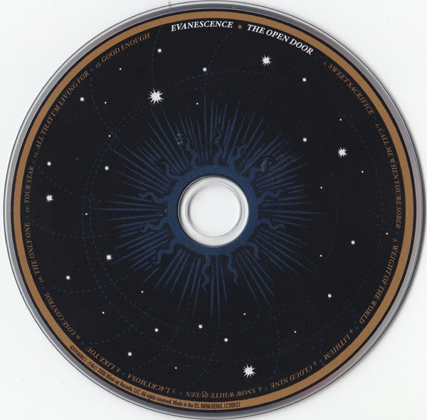 Evanescence : The Open Door (CD, Album, Dig)