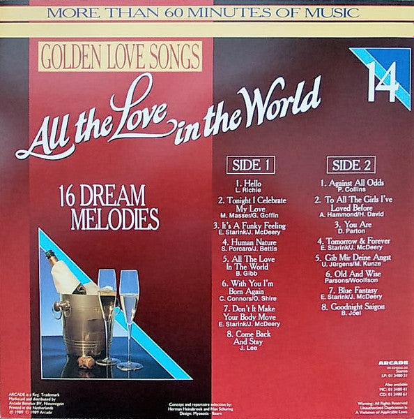 Unknown Artist : Golden Love Songs Volume 14 - All The Love In The World (16 Dream Melodies) (LP, Comp)