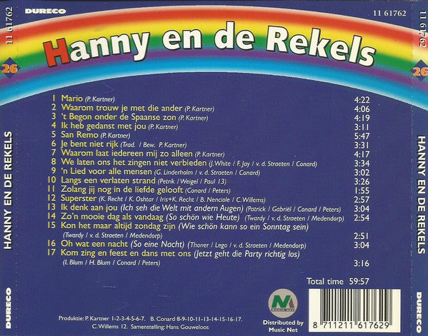 Hanny en de Rekels : Hanny En De Rekels (CD, Album, Comp)