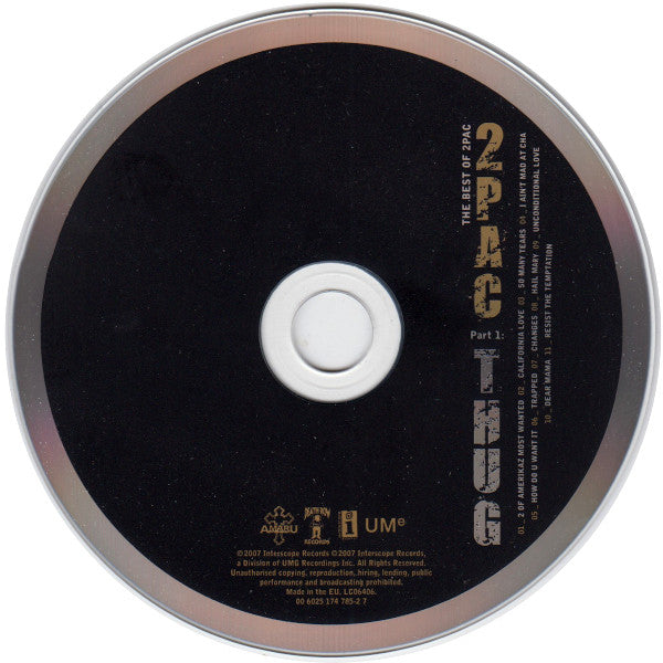 2Pac : The Best Of 2Pac - Part 1: Thug (CD, Comp, Dig)