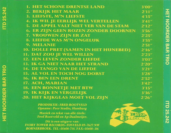 Het Noorder Bar Trio : De Grootste Successen Van (CD, Comp)