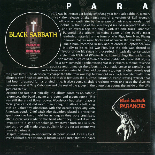 Black Sabbath : Paranoid (CD, Album, RE, RM)