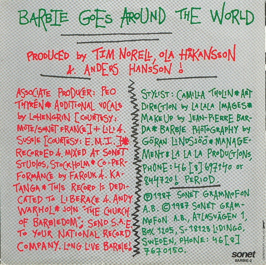 Barbie (3) : Barbie Goes Around The World (7", Single)