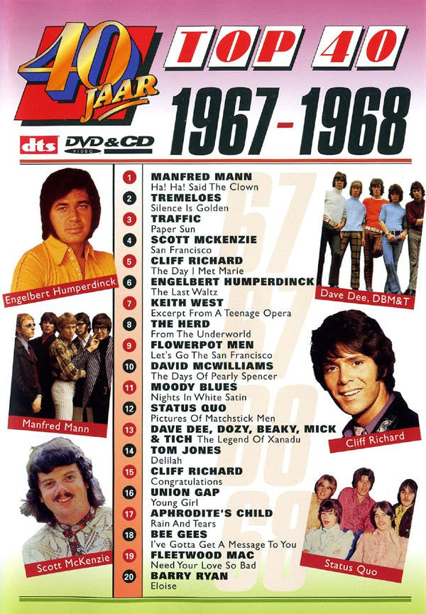Various : 40 Jaar Top 40 - 1967-1968 (CD, Comp + DVD-V, Comp, PAL)